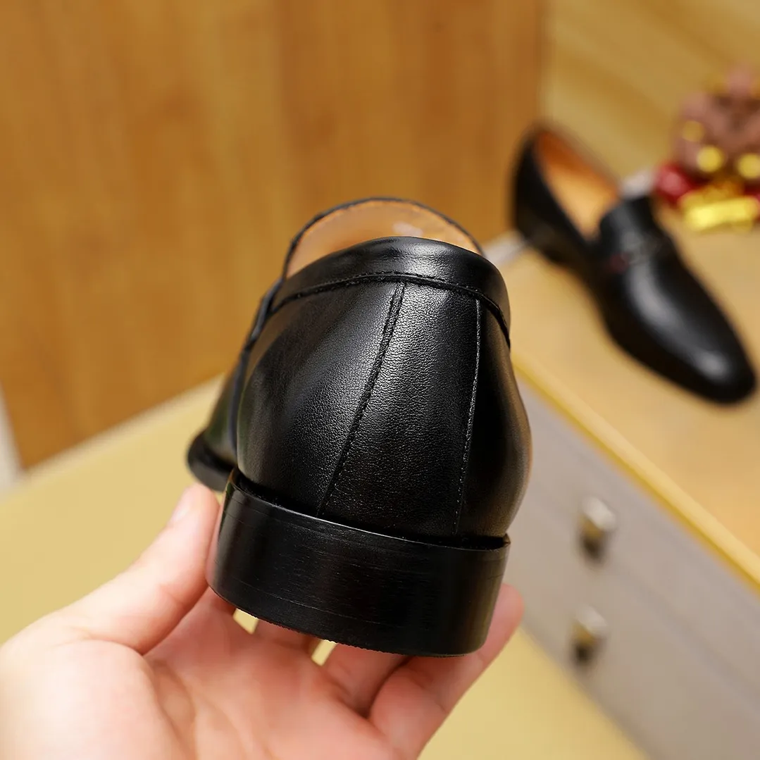 Men's men's shoes💰440💰💰🎩🎩🔥🔥Gucci GUCCI official website men's business formal leather shoes updated💥Hong Kong counter synchronized new styles💥completely one-to-one replica shipment👍zero gap in counter quality 0⃣️all made of imported cowhide with original hardware buckle➕🐂leather lining, color, code matching 39-44